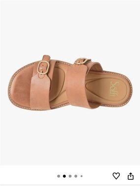 Sofft Noelle Double-Buckle Slide soft grain leather cushioned footbed women’s 9M